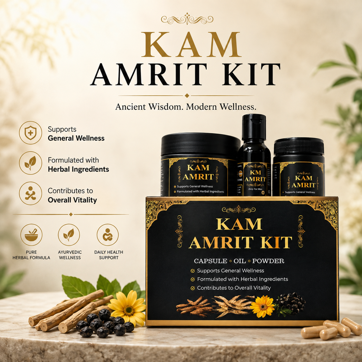 KAM AMRIT KIT MEN WELLNESS (45 DAYS PACK)