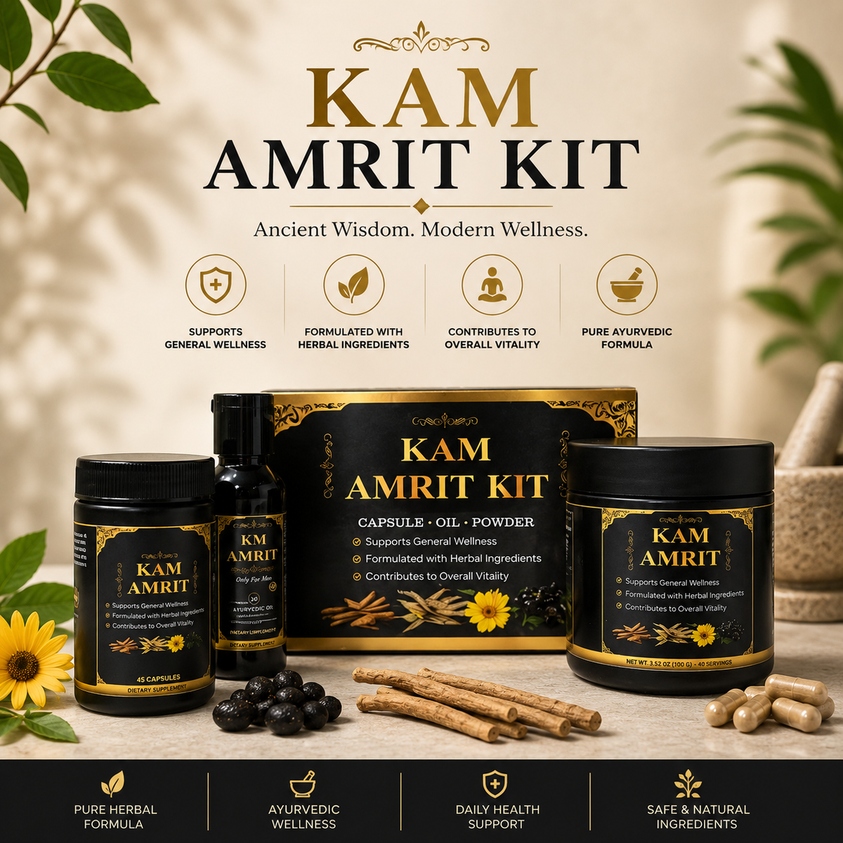 KAM AMRIT KIT MEN WELLNESS (45 DAYS PACK)