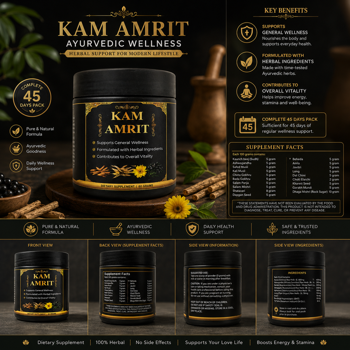 KAM AMRIT KIT MEN WELLNESS (45 DAYS PACK)